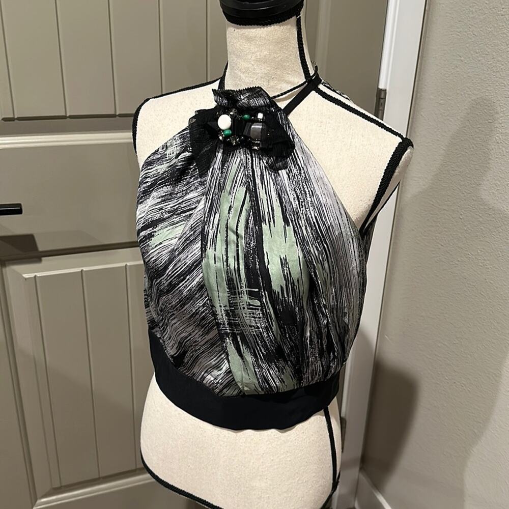 Robert Rodriguez Silk Halter Top